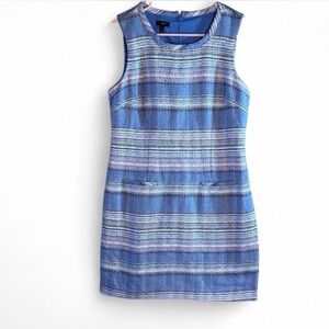 Talbots Blue Multi-Striped Mini Dress
